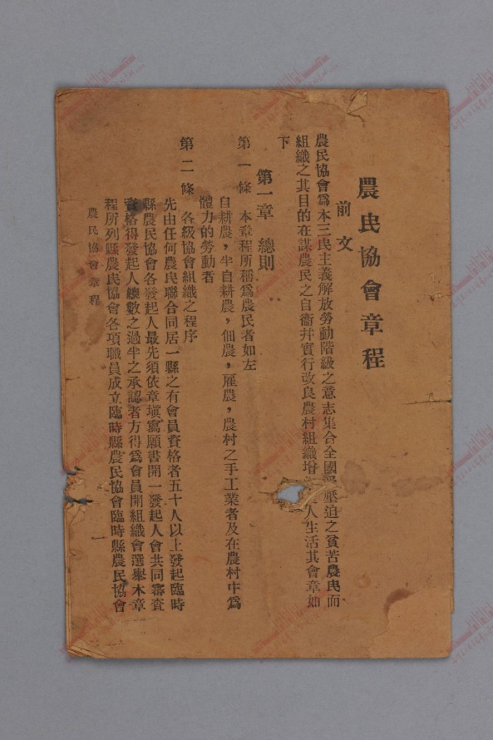 512.1924年《农民协会章程附政府对于农民运动宣言》.jpg